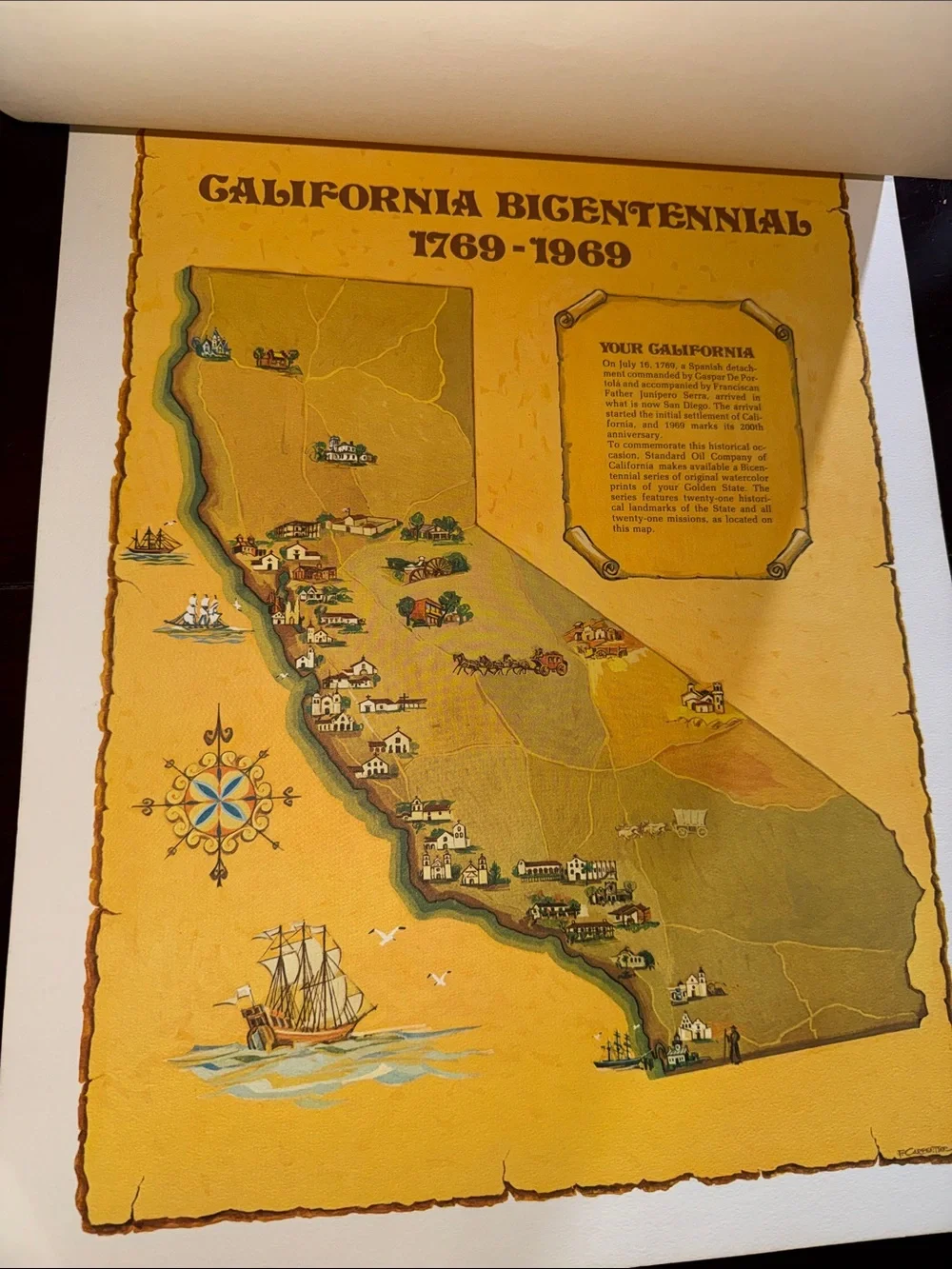 1969 California Bicentennial commemorative mission portfolio